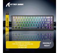 VmugDVoqb Magnetic Keyboard Red Wired Mechanical For Pro Gaming 0.01mm Rapid Trigg 8000Hz SOCD Rs 0.125ms 128K Rate(Moonlit Night)