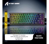 VmugDVoqb Magnetic Keyboard Red Wired Mechanical For Pro Gaming 0.01mm Rapid Trigg 8000Hz SOCD Rs 0.125ms 128K Rate(Black Contour Line)