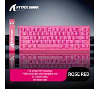 VmugDVoqb Magnetic Keyboard Red Wired Mechanical For Pro Gaming 0.01mm Rapid Trigg 8000Hz SOCD Rs 0.125ms 128K Rate(Berry Red)