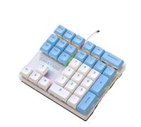 VmugDVoqb Numeric Keyboard 33Keys Blue Mechanical Shaft RGB PBT Keycaps Compatible With Treasury Accounting Finance(K33 blue white)