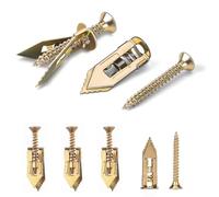 Vmuter 90 Pcs Self-Drilling Drywall Anchors with Screws Kit, Zinc Plated Steel, Easy Application No Drill or Holes in Wall, 45 Anchors and 45 Screws