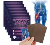 Vmxlso 72Pcs Sciatica Pain Relief Patches, Sciatic Nerve Pain Relief Patch, Chinese Herbal Pain Patches, Back Pain Patches, Sciatica Pain Relief Product Patches for Back Neck Shoulder Muscle Pain