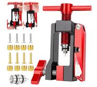 Vmxlso Bicycle Hydraulic Hose Fitting Insert Tool, Needle Driver Insertion Tool Kit, Bike Hydraulic Brake Hose Cutter, Bike Oil Tube Installation tool for Mountain bike Road Bicycle Repair, Red