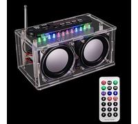 Vmxlso DIY FM Radio Electronics Kit, Bluetooth Speaker with LED, Remote Control, Build Your Own Radio