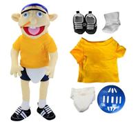 Vmxlso Jeffy Puppet 60cm, Jeffy Plush Toy Hand Puppet with Working Mouth, Jeffy Hand Puppets for Play House, Funny Puppet's Toy Gift