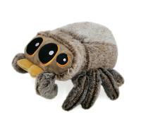 Vmxlso Spider Plush, Cute Spider Toy, Halloween Plush Toys, Big Eyes Jumping spider, Soft Toy, Halloween Christmas Birthday Gift for Kids Adult 20cm (Dunkel)