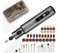VMYTH iPen E1 3.7V Cordless Engraving Pen Kit, Mini Rotary Tool with 52 Accessories, 6-Speed Adjustable, LED Light, Type-C Fast Charging, for Wood, Glass, Metal, Gemstone Carving, Polishing, Drilling