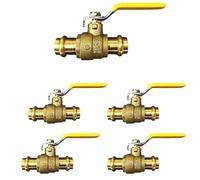 VN Infinite quality 1" Propress Brass Ball Valve - Press Ball Valve with EPDM O-ring - Premium Press Ball Valve with 1” In. Connections - Pack of 5