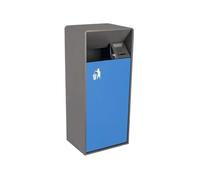 vN5bH1wD Outdoor Trash Can 19L/40L Outdoor Trash Can Double Color Square Metal with Side Opening, Modern Household Commercial (with Ashtray)(Medium)