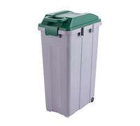 vN5bH1wD Outdoor Trash Can Trash Can with Cover, Large-capacity Classified , 25/35/45L with 2 Wheels, for Indoor and Outdoor Use(35L,Green)