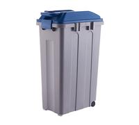 vN5bH1wD Outdoor Trash Can Trash Can with Cover, Large-capacity Classified , 25/35/45L with 2 Wheels, for Indoor and Outdoor Use(35L,Blue)