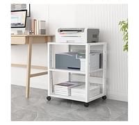 vN5bH1wD Printer Table 3-Tier Office Printer Stand Movable Cart Rolling Table Multifunctional Home Floor Standing Holder Organizer Shelf, 19.69 * 15.75 * 27.10 in Printer Rack
