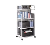 vN5bH1wD Printer Table Printer Shelf Multi-layer Movable Simple Modern Office Floor Shelves Home Host Case Storage Racks Printer Rack(White)