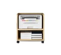 vN5bH1wD Printer Table Shelf File Organizer Under Desk Printer Bracket Cashier Cabinet Double Printer Rack(Natural)
