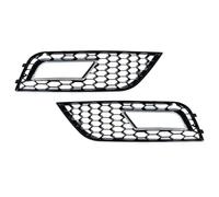 VNABIA Compatible With A4 B8.5 For Facelift 2013-2016 2PCS Front Fog Light Grilles Front Bumper Fog Lamp Trim Cover Frame Lid Bezel Fog Lamp Light Cover(1 pair chrome black)