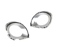 VNABIA Compatible With For Touareg 2007-2010 2PCS Car Front Bumper Fog Lamp Light Silver Trim Cover Frame Lid Bezel Hood Fog Lamp Light Cover