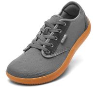 VNANV Men's Barefoot Shoes Wide Toe Box | Minimalist Zero Drop Sneakers for Walking & Gym | Breathable Mesh Cross Training Footwear | Lightweight Natural Feel for Balance & Posture, B-grey/Gum, 7 Wide