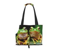 vnbbma Cute Frog Print Pet Travel Tote Bag - Foldable, Lightweight Puppies - Fashion Pet Bag for Small Dogs, Cats, for Travel, Outings