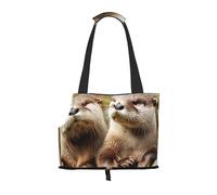 vnbbma cute otter Print Pet Travel Tote Bag - Foldable, Lightweight Puppies - Fashion Pet Bag for Small Dogs, Cats, for Travel, Outings