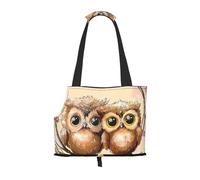 vnbbma Cute Owls Print Pet Travel Tote Bag - Foldable, Lightweight Puppies - Fashion Pet Bag for Small Dogs, Cats, for Travel, Outings