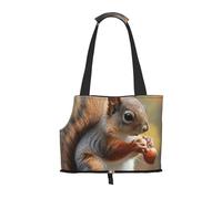 vnbbma Cute Squirrel Print Pet Travel Tote Bag - Foldable, Lightweight Puppies - Fashion Pet Bag for Small Dogs, Cats, for Travel, Outings