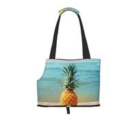 vnbbma Pineapple by The Sea Print Pet Travel Tote Bag - Foldable, Lightweight Puppies - Fashion Pet Bag for Small Dogs, Cats, for Travel, Outings