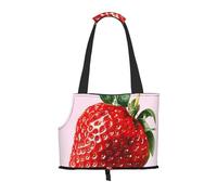 vnbbma Strawberry Print Pet Travel Tote Bag - Foldable, Lightweight Puppies - Fashion Pet Bag for Small Dogs, Cats, for Travel, Outings