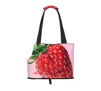vnbbma Strawberry Print Pet Travel Tote Bag - Foldable, Lightweight Puppies - Fashion Pet Bag for Small Dogs, Cats, for Travel, Outings