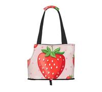 vnbbma Strawberry Print Print Pet Travel Tote Bag - Foldable, Lightweight Puppies - Fashion Pet Bag for Small Dogs, Cats, for Travel, Outings