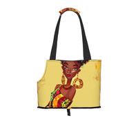 vnbbma traditional african girl painting Print Pet Travel Tote Bag - Foldable, Lightweight Puppies - Fashion Pet Bag for Small Dogs, Cats, for Travel, Outings
