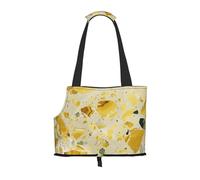 vnbbma yellow marble Print Pet Travel Tote Bag - Foldable, Lightweight Puppies - Fashion Pet Bag for Small Dogs, Cats, for Travel, Outings