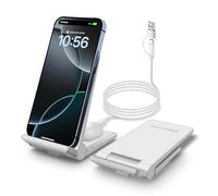VNBBT 2 in 1 Wireless Charger,[New Update] 25W Foldable Wireless Charging Station for iPhone 17/17 Pro/16/15/14/13/12/Airpods,Dual 15W Fast Dual induction charge Stand For Samsung Galaxy/Buds3