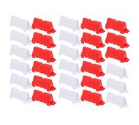 Vnbuimzls 30Pcs RC Roadblocks, Plastic Universal Drift Race Barriers, Remote Control Car Accessories with Red and White Colors, Lightweight Mini Blocks for All Kinds of RC Cars, Easy to Carr