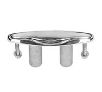 Vnbuimzls Pull Up Cleat Flush Mount Boat Lift Cleats, Stainless Steel 316 Marine Hardware, 5in Length Retractable Deck Cleat with M6 Thread, High Polishing Anchor Line Fixer for Dock and Boa