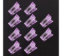 VNC 10Pcs Nail Tips Clip Purple Color Nail Art Clip for Quick Building Polygel nail forms Nail clips for polygel Finger Nail Extension UV LED Builder Clamps Manicure Nail Art Tool