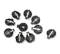 VNDEFUL 10 Pcs Black CR2016 2025 2032 23mm x 6mm Coin Cell Button Battery Holder