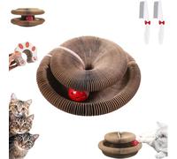 VNDGEOUH Claw Coil for Cats,Daily Purr Claw Coil, Cat Toy with Bell Balls & Track Adventure, Magnetic Suction Interactive Indoor Playboard,for Indoor Cats(1pcs)