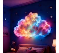 VNDGEOUH DIY USB-Powered Thundercloud LED Light Decor, 3D Cloud Light with Voice-Activated Sensor, Music Sync & Multicolor Color-Changing Effects(400CM)