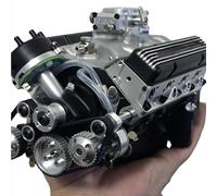 VNDGEOUH Gasoline Ohv V8 Small-Block Engine Model Kits, Internal Combustion V8 Engine Model Kit, Build Your Own Stem V8 Model Engine for Adults,Gift for Engine Lovers(Black)