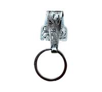 VNDGEOUH Western Cowboy Letter Keychain, Handmade Cow Tag Belt Key Holder Metal A-Z Initial Western Cowboy Keychain A-Z Initial Keychains for Pants Pocket or Belt(N)