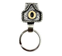 VNDGEOUH Western Cowboy Letter Keychain, Handmade Cow Tag Belt Key Holder Metal A-Z Initial Western Cowboy Keychain A-Z Initial Keychains for Pants Pocket or Belt(O)