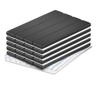 VNDUEEY Bar Magnets, Neodymium Magnets Heavy Duty, Strong Magnet Bars for Fridge, Rare Earth Magnetic Strips with Double-Sided Adhesive for Garage, Kitchen, Science, DIY, Crafts, Pack of 20, 60x10x3mm