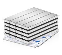 VNDUEEY Magnets Strong, 20 Pack Heavy Duty Neodymium Magnets, Powerful Rectangular Magnetic Strips with Double-Sided Adhesive for Office, Garage, Kitchen, DIY Craft, Whiteboard, Fridge, 60x10x3mm