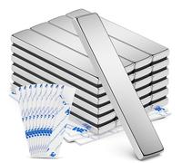 VNDUEEY Neodymium Magnets, Extra Strong Adhesive Magnets, Magnetic Strips with Double-Sided Adhesive for Kitchen, Craft Magnet Bars for Workshop, Fridge, Workshop, Office, Pack of 24, 60x10x3mm