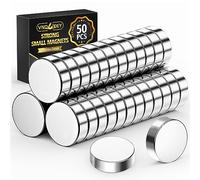 VNDUEEY Neodymium Magnets, Tiny Round Magnets for Whiteboard, Daily Use, Adult, Home, Kitchen, Rare Earth Magnet for Picture, Home, DIY Craft, Model, Garage, 50Pack, 10X3mm
