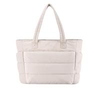 VNDUIFH Lightweight Quilted Puffer Tote With Compartments - Versatile Puffy Travel Bag