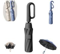 VNDUIFH Oppositen/Confideint Folding Sun Umbrella for Both Rain and Sunshine,Automatic Folding Umbrellas with Ease Thanks to The Convenient Ring Buckle (black,125CM)