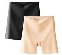 VNDUIFH Women High-waist Ice Silk Underwear with Tummy-control Hip-lifting,Ultra Slim Traceless Panties Shapewear Shorts (1,XL)