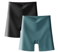 VNDUIFH Women High-waist Ice Silk Underwear with Tummy-control Hip-lifting,Ultra Slim Traceless Panties Shapewear Shorts (2,XL)