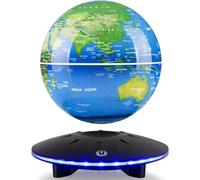 Vnemofey Levitating Globe Lamp with LED Light, 6 inch Magnetic Levitation Floating Globe Ball World Map,Home Room and Office Desk Decor, Cool Gadget and Unique Gift